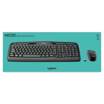 Logitech Wireless Combo MK330, desktopset