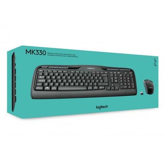 Logitech Wireless Combo MK330, desktopset