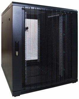 18U serverkast met geperforeerde deur 800x1000x1000mm (BxDxH)