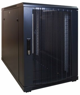 15U mini serverkast met geperforeerde deur 600x1000x860mm (BxDxH)