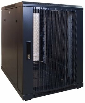 15U mini serverkast met geperforeerde deur 600x600x860mm (BxDxH)