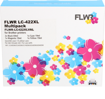 FLWR - Cartridges / Brother LC-422XL Multipack / zwart en kleur / Geschikt voor Brother