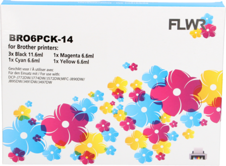 FLWR - Cartridges / Brother LC-3213 Megapack /  / Geschikt voor Brother