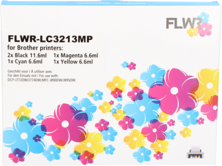 FLWR - Cartridges / Brother LC-3211 Multipack / zwart en kleur / Geschikt voor Brother