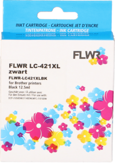 FLWR - Cartridges / Brother LC-421XL / zwart / Geschikt voor Brother