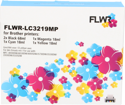 FLWR - Cartridges / Brother LC-3219XL Multipack / zwart en kleur / Geschikt voor Brother