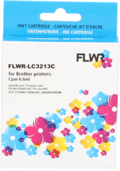 FLWR - Cartridges / Brother LC-3213 / cyaan / Geschikt voor Brother