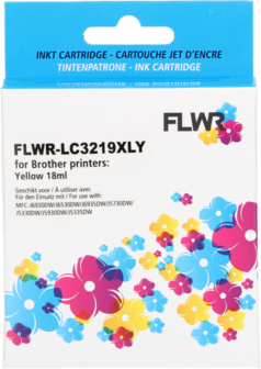 FLWR - Cartridges / Brother LC-3219XLY / geel / Geschikt voor Brother