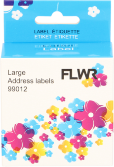 FLWR - Labels / Dymo 99012 adreslabel / wit / Geschikt voor Dymo