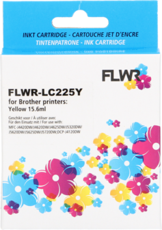 FLWR - Cartridges / Brother LC-225XLY / geel / Geschikt voor Brother