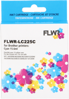 FLWR - Cartridges / Brother LC-225XLC / cyaan / Geschikt voor Brother