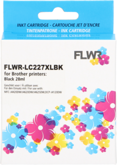 FLWR - Cartridges / Brother LC-227BK / zwart / Geschikt voor Brother