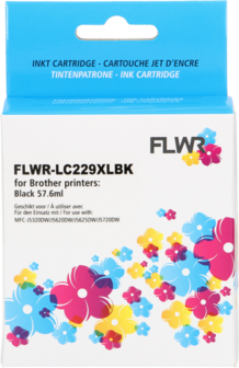 FLWR - Cartridges / Brother LC-229BK / zwart / Geschikt voor Brother