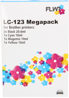 FLWR - Cartridges / Brother LC-123 Megapack /  / Geschikt voor Brother