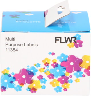 FLWR - Labels / Dymo 11354 Multi functionele labels / wit / Geschikt voor Dymo