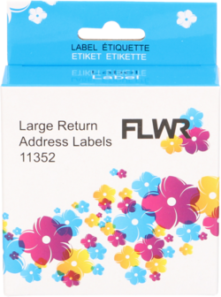 FLWR - Labels / Dymo 11352 / wit / Geschikt voor Dymo