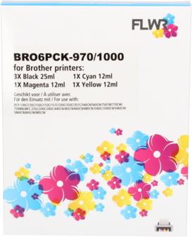 FLWR - Cartridges / Brother LC970/1000 Megapack /  / Geschikt voor Brother