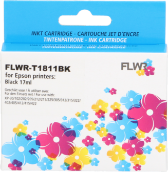 FLWR - Cartridges / Epson 18XL / zwart / Geschikt voor Epson