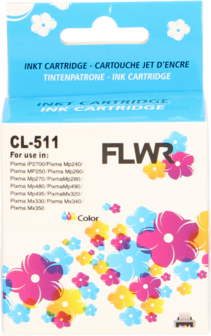 FLWR - Cartridges / Canon CL-511 / kleur / Geschikt voor Canon