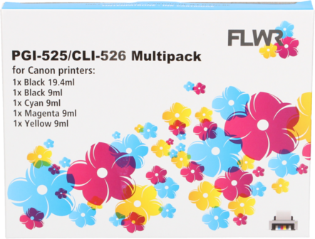 FLWR - Cartridges / Canon CLI-526 Multipack / zwart en kleur / Geschikt voor Canon