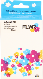 FLWR - Cartridges / HP 940XL / zwart / Geschikt voor HP