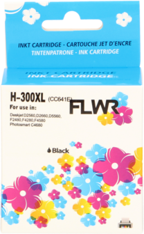 FLWR - Cartridges / HP 300XL / zwart / Geschikt voor HP