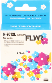 FLWR - Cartridges / HP 901XL / zwart / Geschikt voor HP