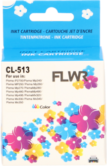 FLWR - Cartridges / Canon CL-513 / kleur / Geschikt voor Canon