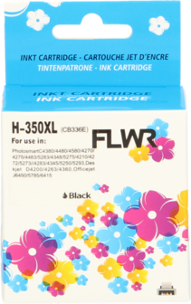 FLWR - Cartridges / HP 350XL / zwart / Geschikt voor HP