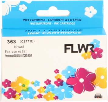 FLWR - Cartridges / HP 363 / cyaan / Geschikt voor HP