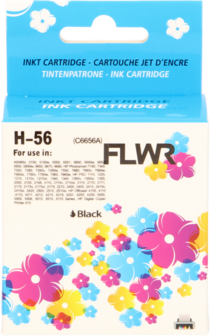 FLWR - Cartridges / HP 56 / zwart / Geschikt voor HP