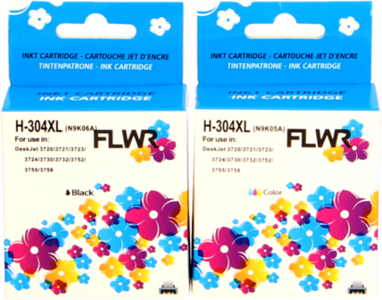 FLWR - Cartridges / HP 304XL Multipack / zwart en kleur / Geschikt voor HP