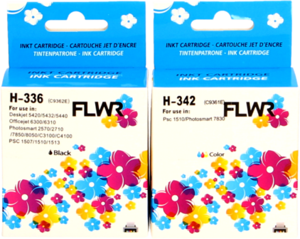 FLWR - Cartridges / HP 336/342 Multipack / zwart en kleur / Geschikt voor HP