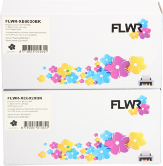 FLWR - Toners / Xerox 6020 zwart 2-pack / zwart / Geschikt voor Xerox