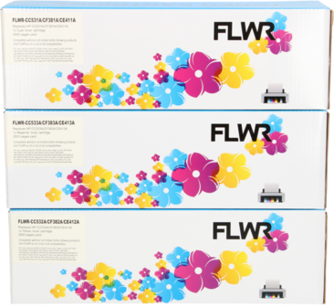 FLWR - Toners / HP 312A 3-pack / kleur / Geschikt voor HP