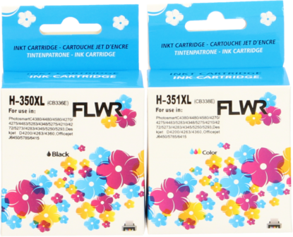 FLWR - Cartridges / HP 350XL/351XL Multipack / zwart en kleur / Geschikt voor HP