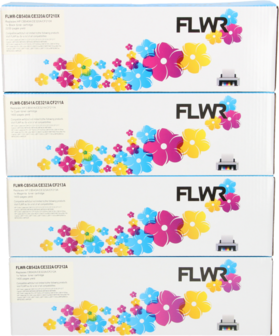 FLWR - Toners / HP 125A Multipack / zwart en kleur / Geschikt voor HP