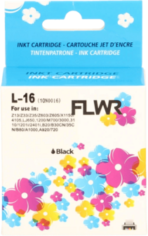 FLWR - Cartridges / Lexmark 16 / zwart / Geschikt voor Lexmark