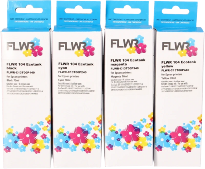 FLWR - Cartridges / Epson 104 Multipack / zwart en kleur / Geschikt voor Epson