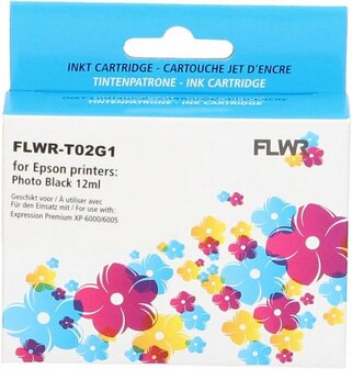 FLWR - Cartridges / Epson 202XL / foto zwart / Geschikt voor Epson