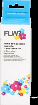 FLWR - Cartridges / Epson 104 Ecotank / magenta / Geschikt voor Epson