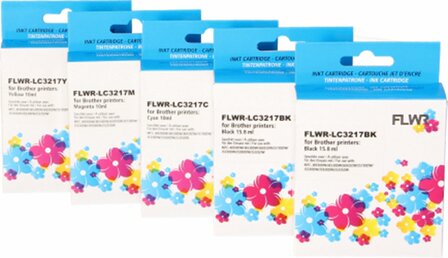 FLWR - Cartridges / Brother LC-3217 Multipack / zwart en kleur / Geschikt voor Brother