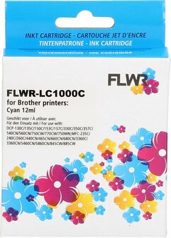 FLWR - Cartridges / Brother LC-970C / LC-1000C / cyaan / Geschikt voor Brother