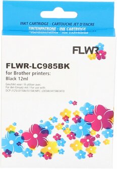 FLWR - Cartridges / Brother LC-985BK / zwart / Geschikt voor Brother