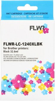 FLWR - Cartridges / Brother LC-1240XL / zwart / Geschikt voor Brother