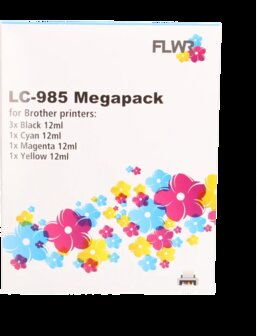 FLWR - Cartridges / Brother LC-985 Megapack /  / Geschikt voor Brother