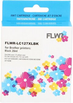 FLWR - Cartridges / Brother LC-127XLBK / zwart / Geschikt voor Brother