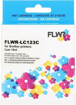 FLWR - Cartridges / Brother LC-123 / cyaan / Geschikt voor Brother