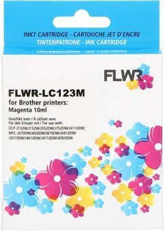 FLWR - Cartridges / Brother LC-123 / magenta / Geschikt voor Brother