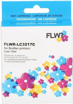 FLWR - Cartridges / Brother LC-3217C / cyaan / Geschikt voor Brother